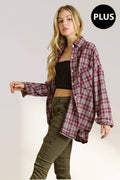 PLUS BUTTON DOWN PLAID SHIRT