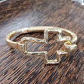 Beautiful Cross Cuff Bracelet Gold or Silver