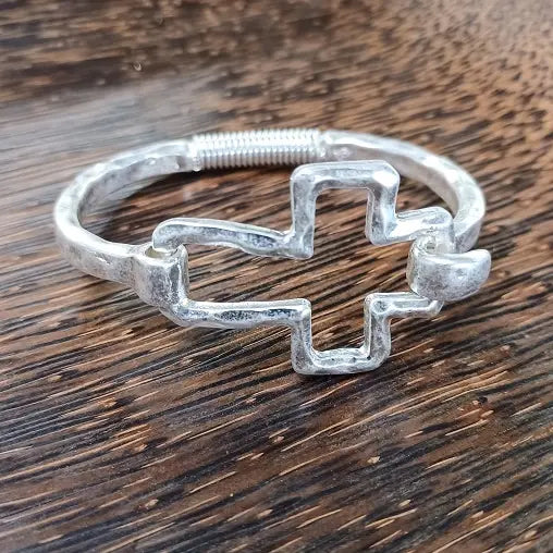 Beautiful Cross Cuff Bracelet Gold or Silver