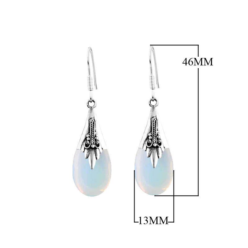 Opalite Teardrop Sterling Silver Earrings