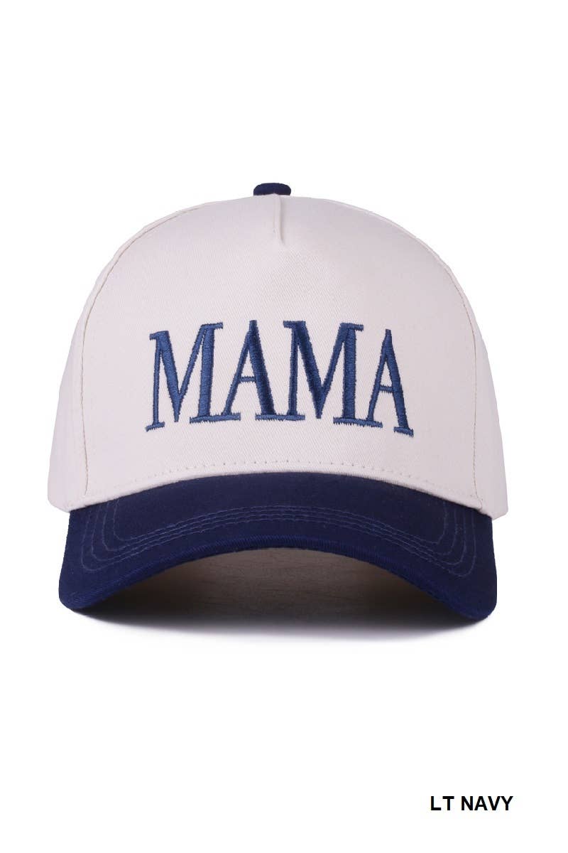 Mama Two Tone Canvas Cotton Cap