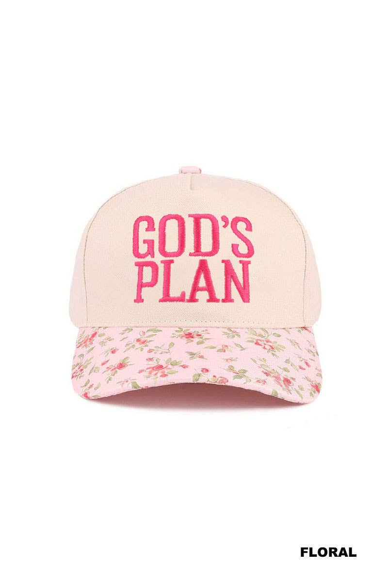 God's Plan Two Tone Cotton Baseball Cap / Hat