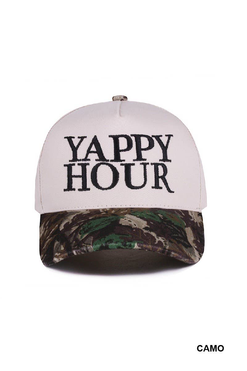 Yappy Hour Two Tone Canvas Cotton Hat