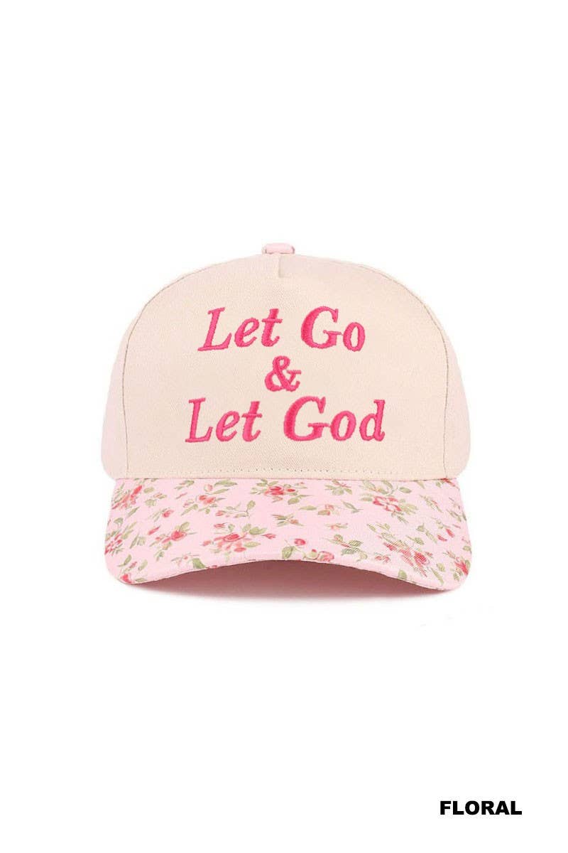 Let Go &amp; Let God Two Tone Cotton Hat