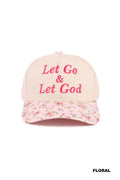 Let Go &amp; Let God Two Tone Cotton Hat