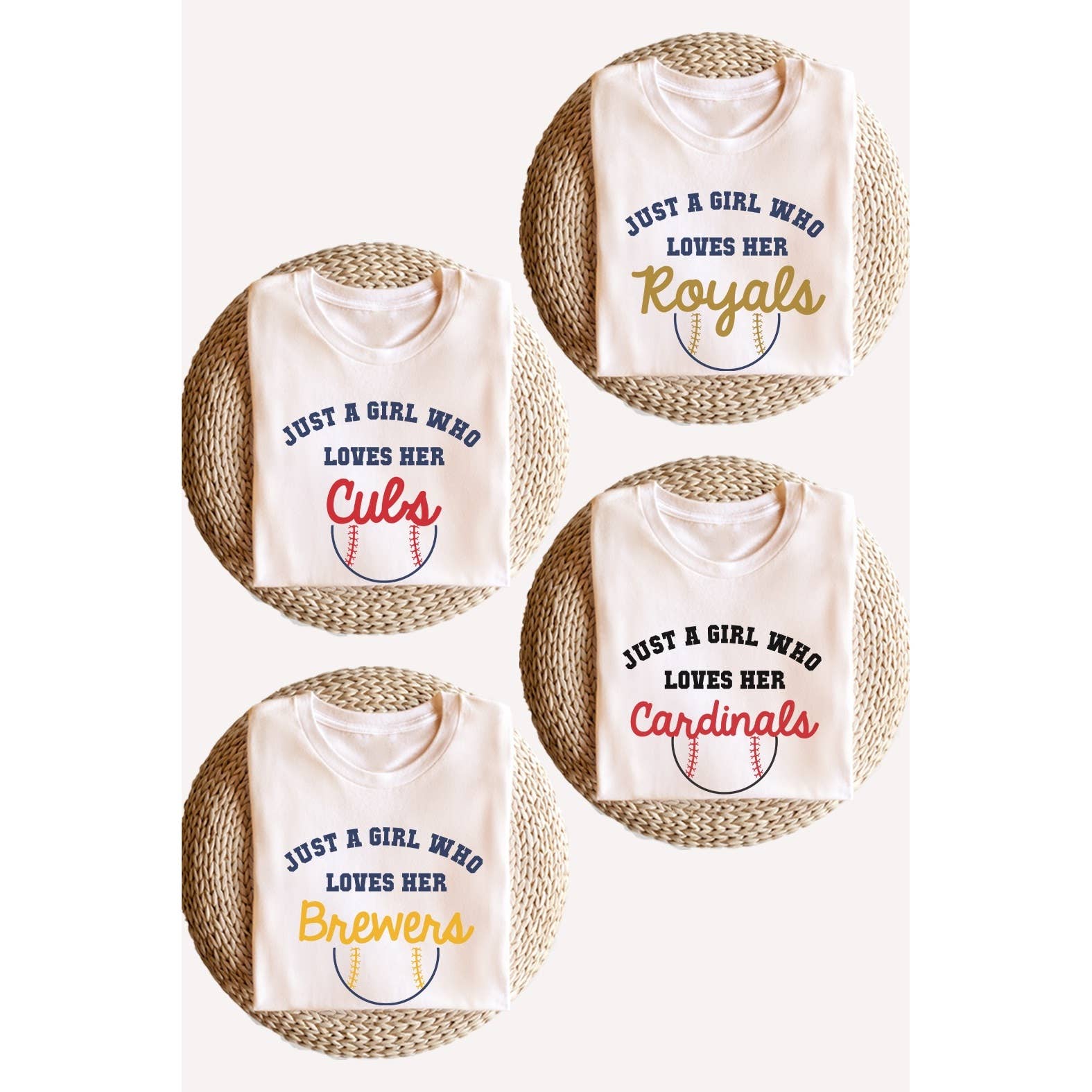 Just A Girl Who Loves Her Baseball Team Sports Graphic Tee