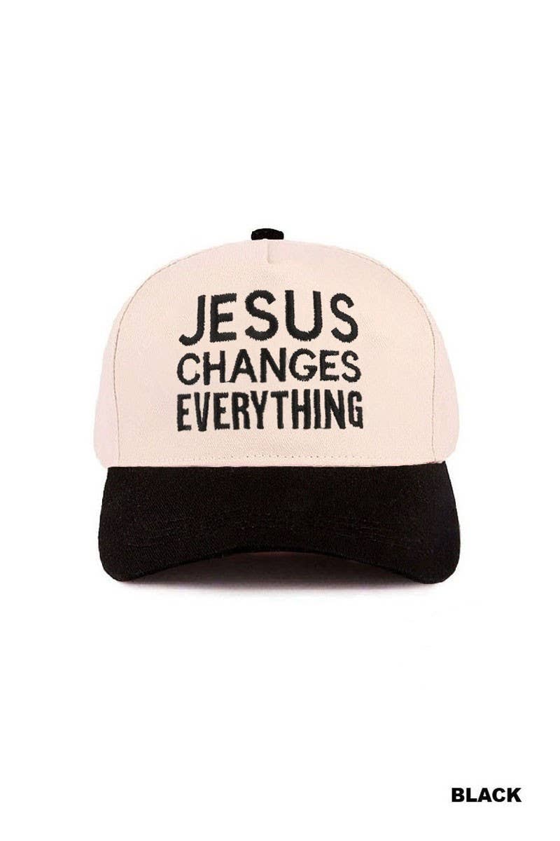 Jesus Changes Everything Two Tone Cotton Hat