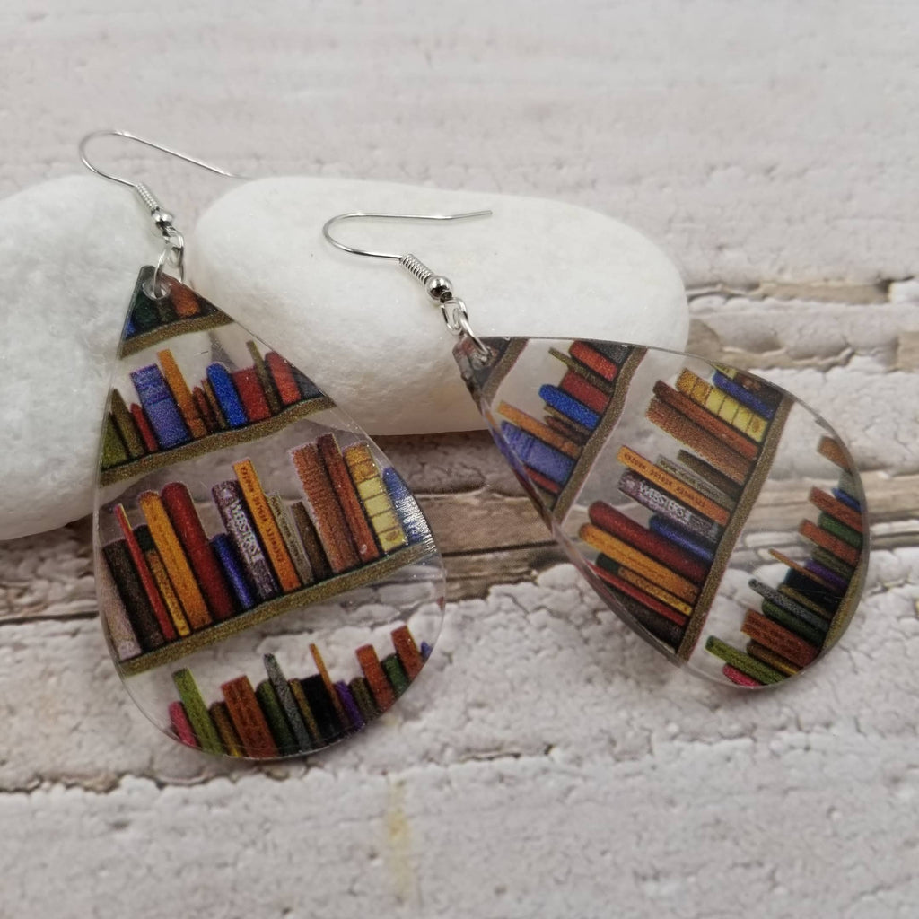 Bookshelf Drop Acrylic Earring
