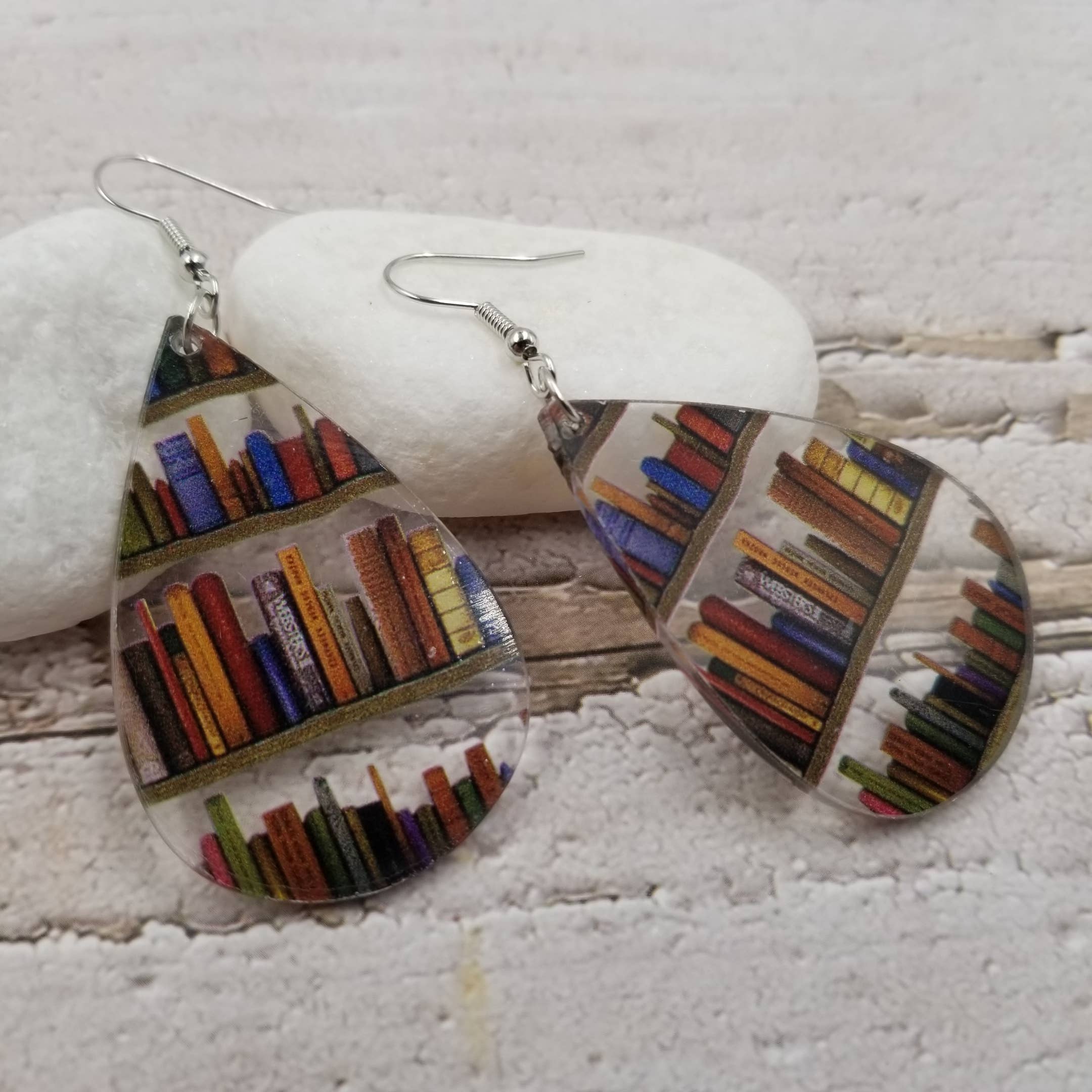 Bookshelf Drop Acrylic Earring