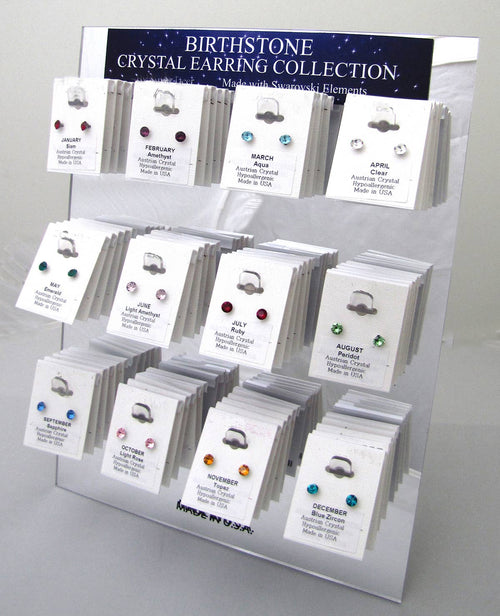 APRIL Birthstone Post Earrings