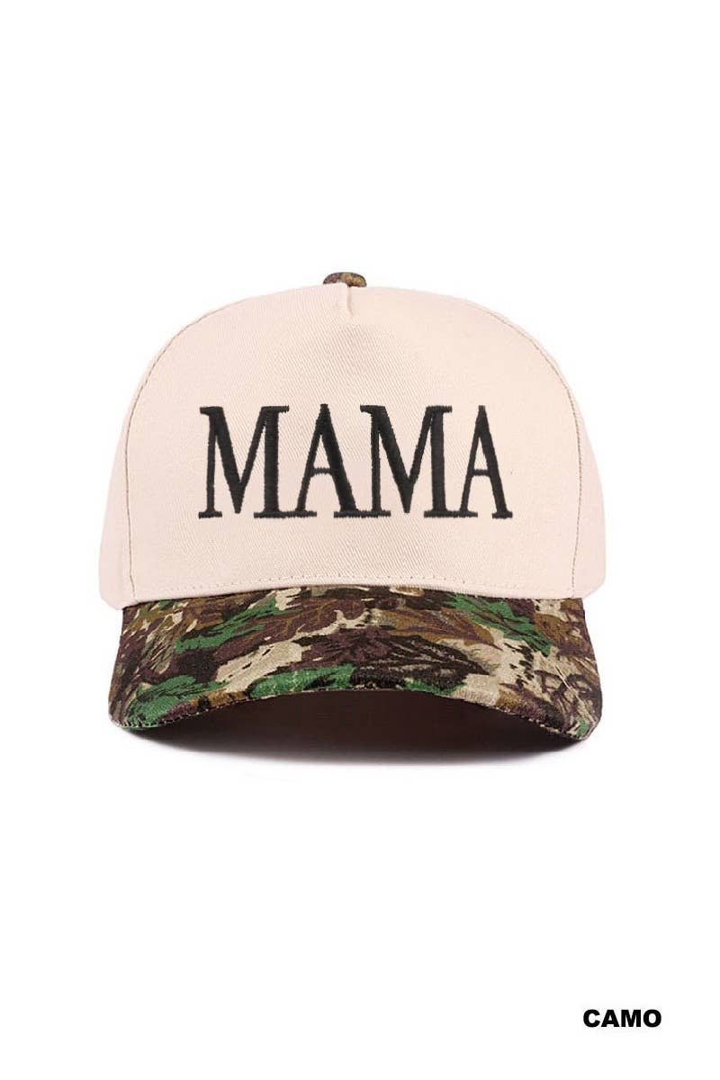 Mama Two Tone Canvas Cotton Cap