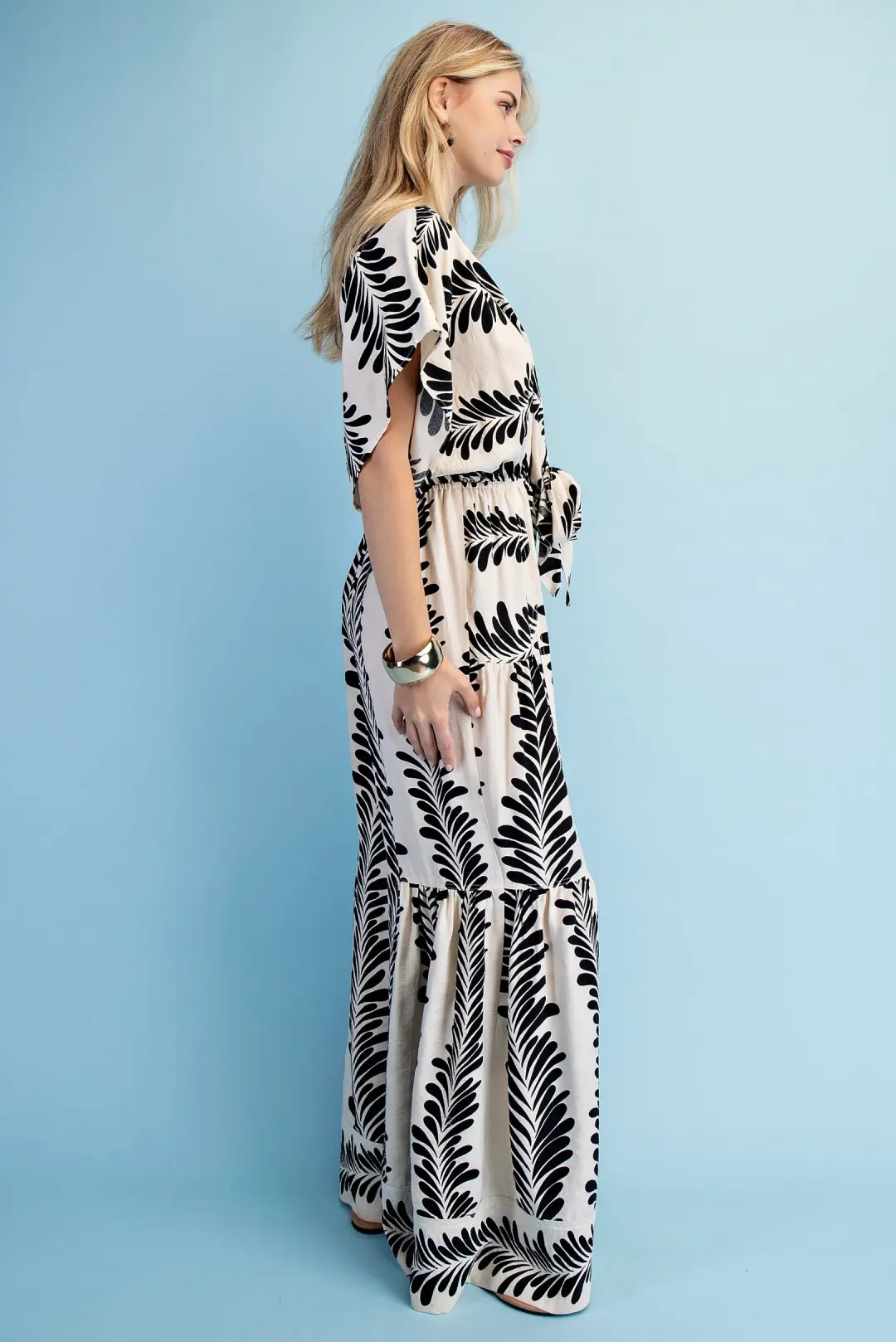 Voluminous Wide Leg Tied Back Jumpsuit by Gigio