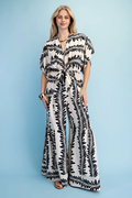 Voluminous Wide Leg Tied Back Jumpsuit by Gigio