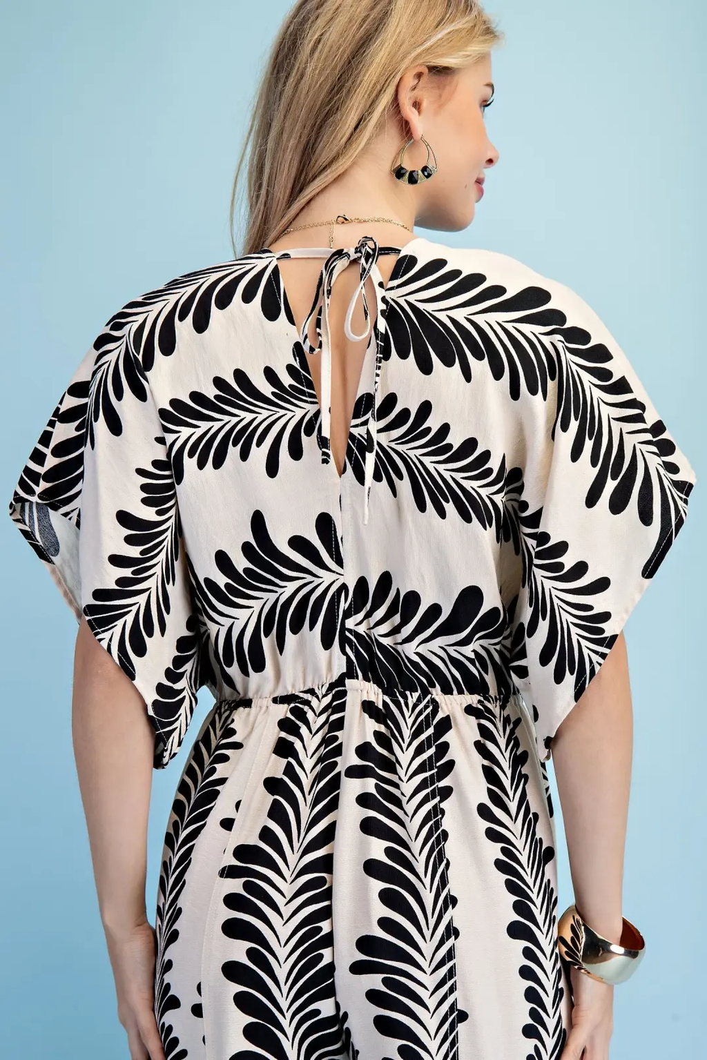 Voluminous Wide Leg Tied Back Jumpsuit by Gigio