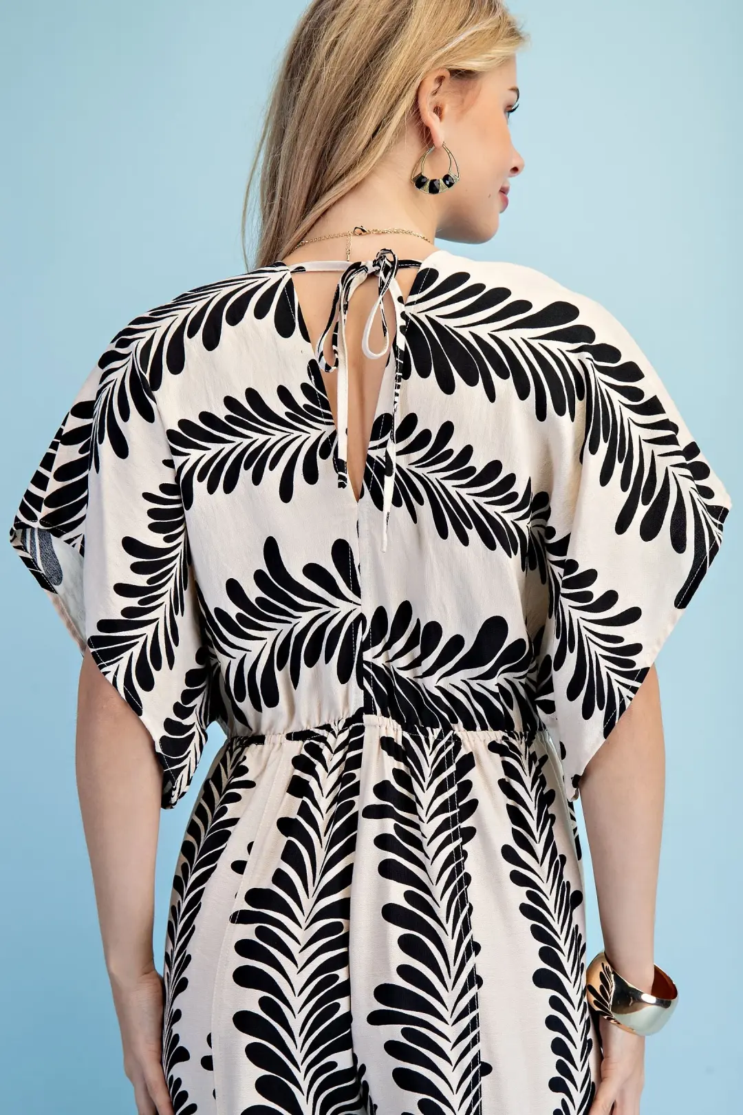 Voluminous Wide Leg Tied Back Jumpsuit by Gigio