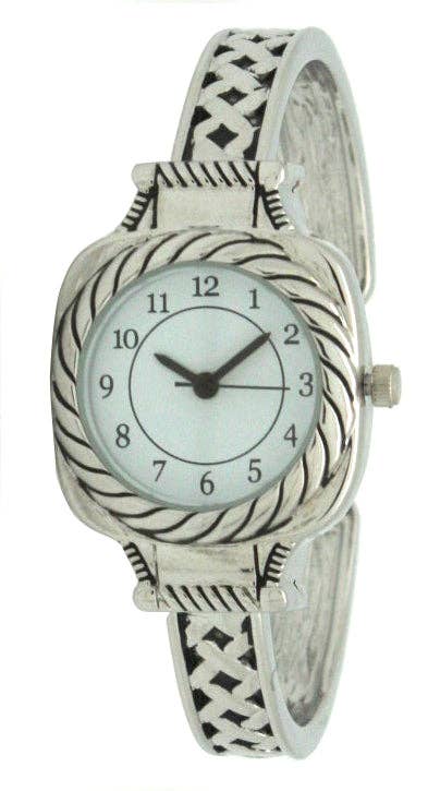 Square Face Cuff Bangle Watch