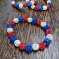 Patriotic Bling Stretchy Bracelet