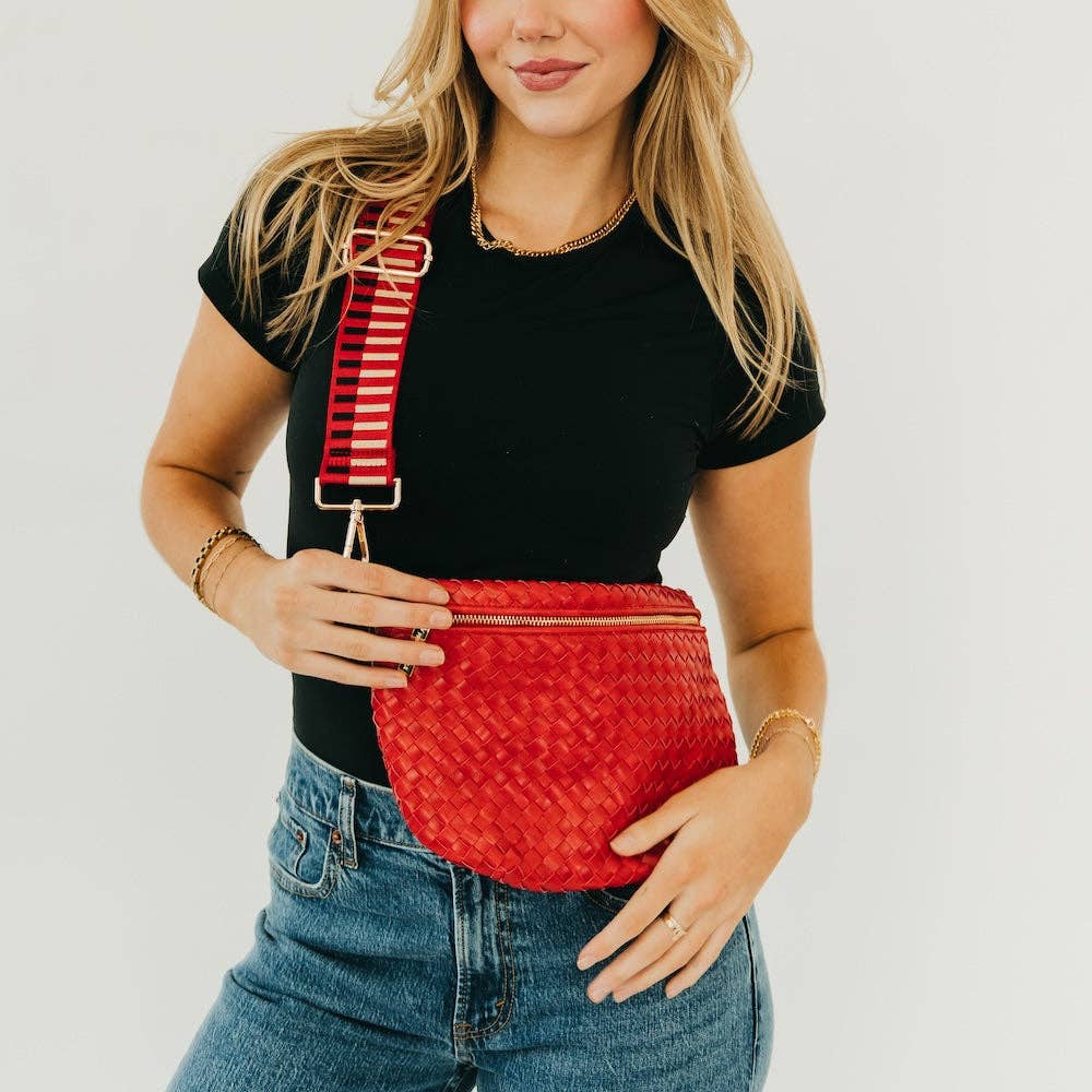 Wove Checkered Crossbody Bag