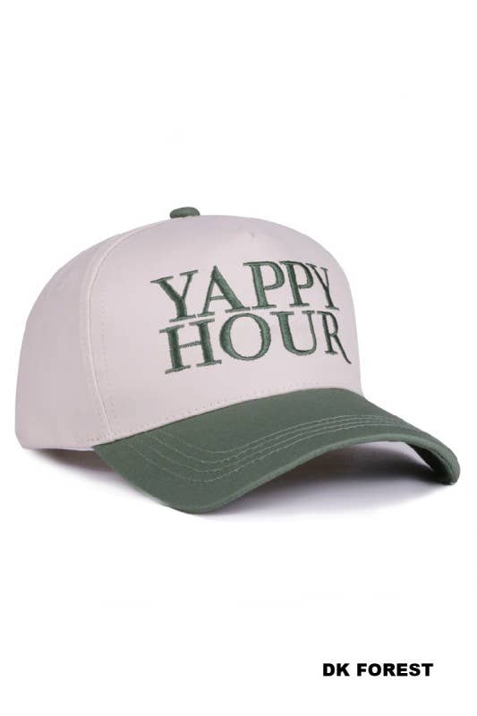Yappy Hour Two Tone Canvas Cotton Hat