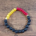 KC Chiefs Red, Yellow, and Black Magma Beaded Bracelet