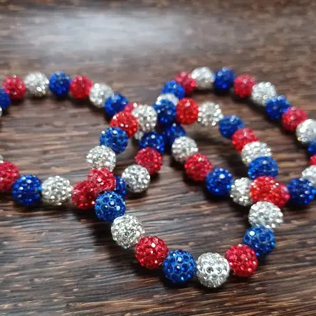 Patriotic Bling Stretchy Bracelet