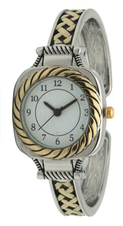 Square Face Cuff Bangle Watch