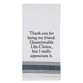 White Kitchen Towel "Thank you..."