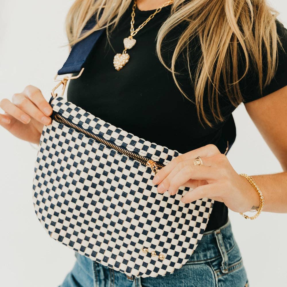 Wove Checkered Crossbody Bag