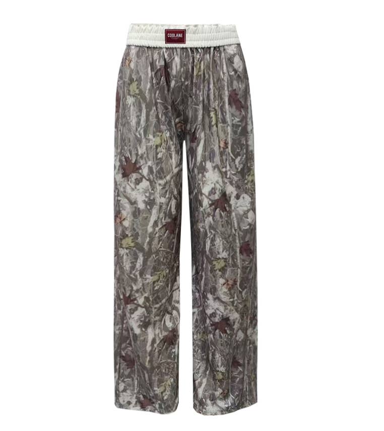 Woodland Camo Print Western Vintage Wide Leg Pants