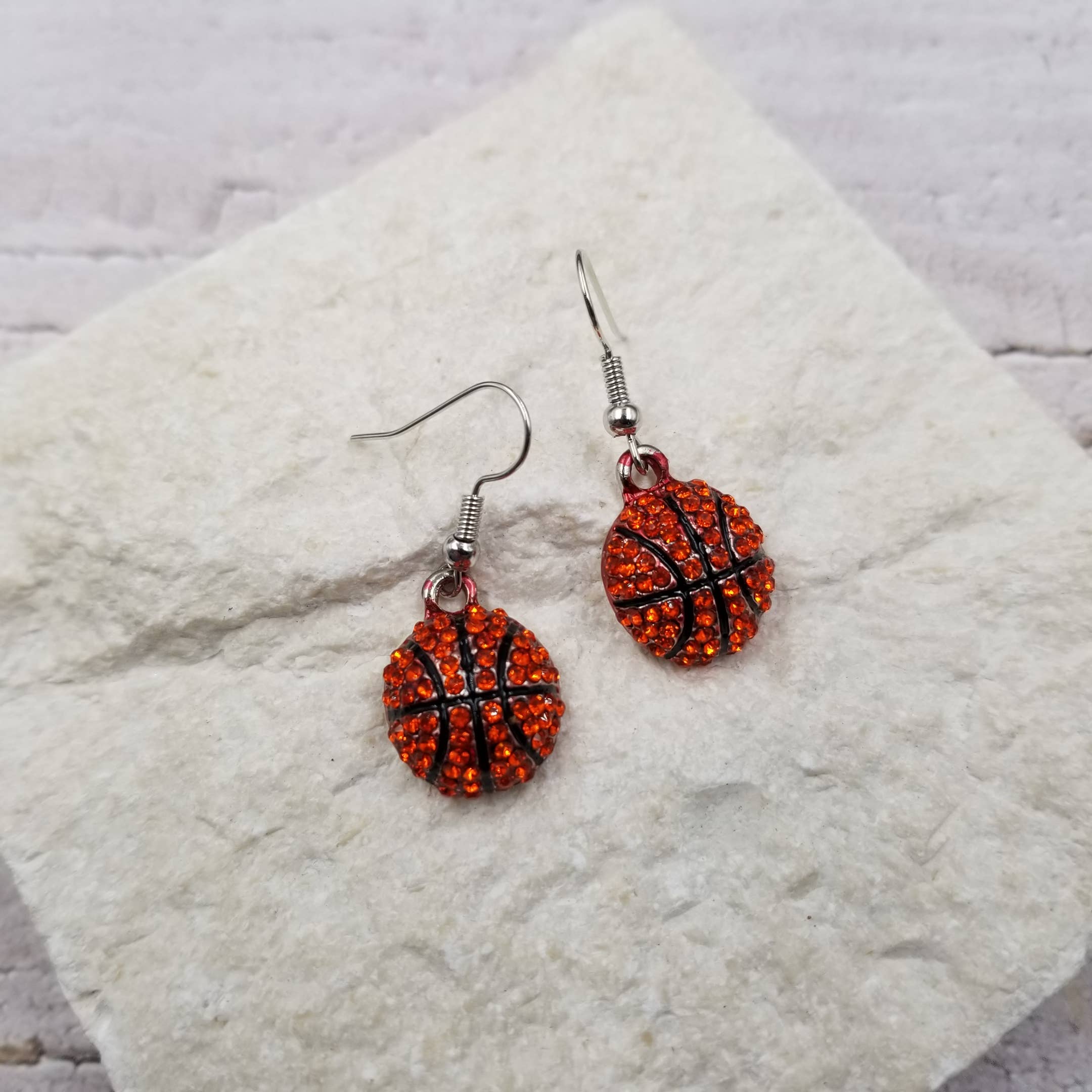 Baseball & Basketball Rhinestone Earrings