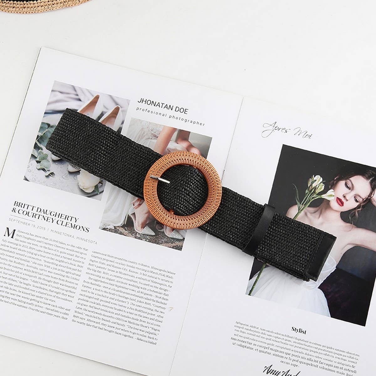Vintage Braided Round Buckle Belts