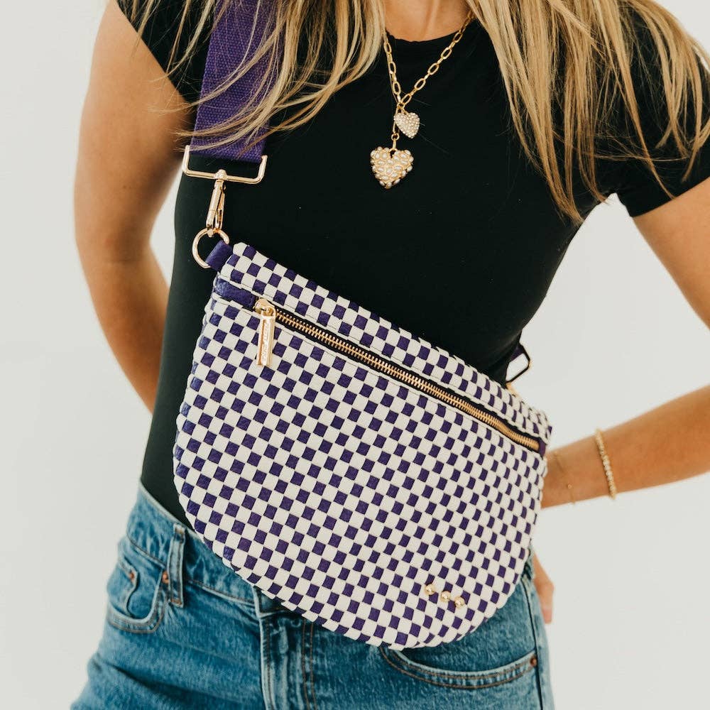 Wove Checkered Crossbody Bag