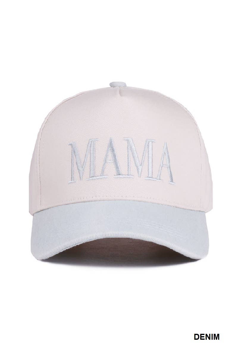Mama Two Tone Canvas Cotton Cap
