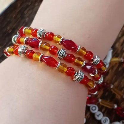 Kansas City Chiefs Faceted Pom Bracelet