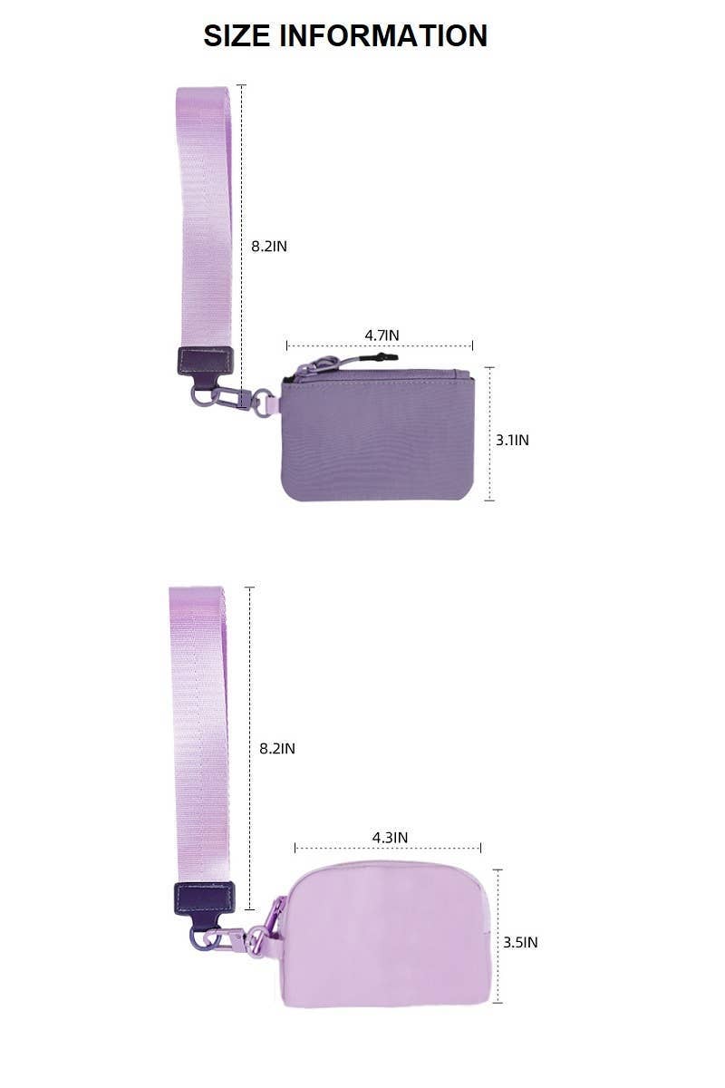 Dual Pouch Wristlet Keychain Wallet