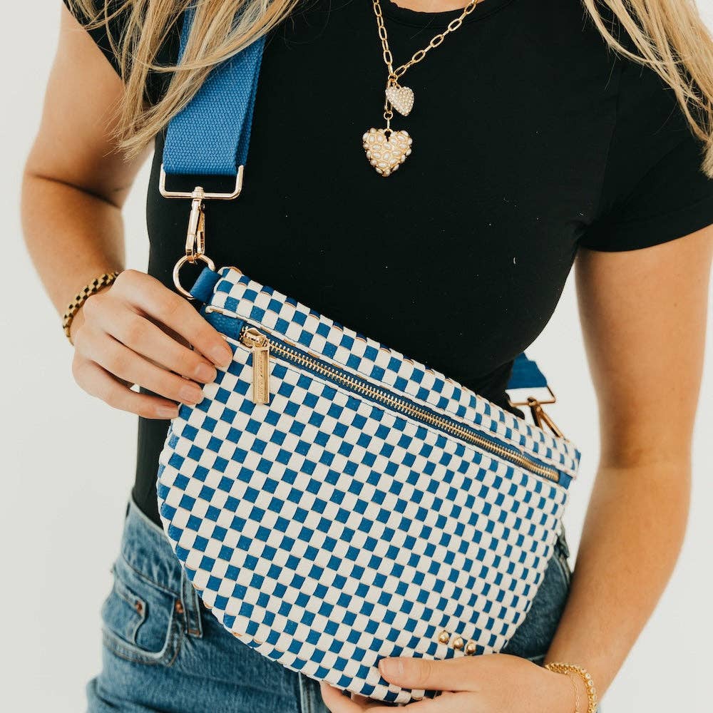 Wove Checkered Crossbody Bag