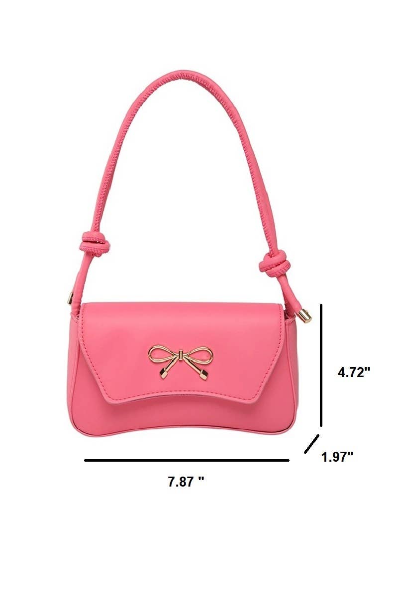 Bow Accent Underarm Shoulder Bag