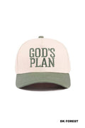 God's Plan Two Tone Cotton Baseball Cap / Hat
