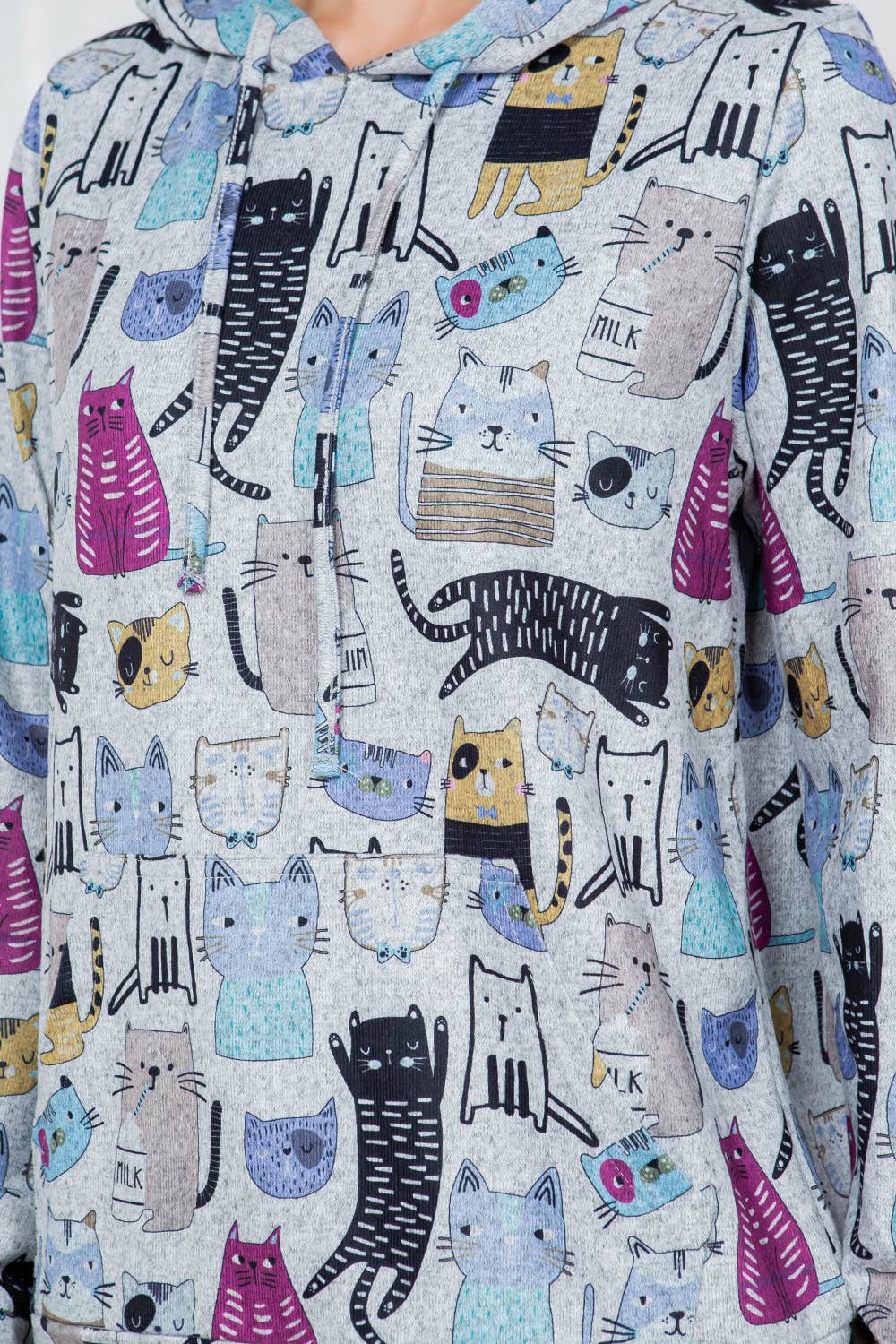 Cat Sweater Knit Pullover Hoodie