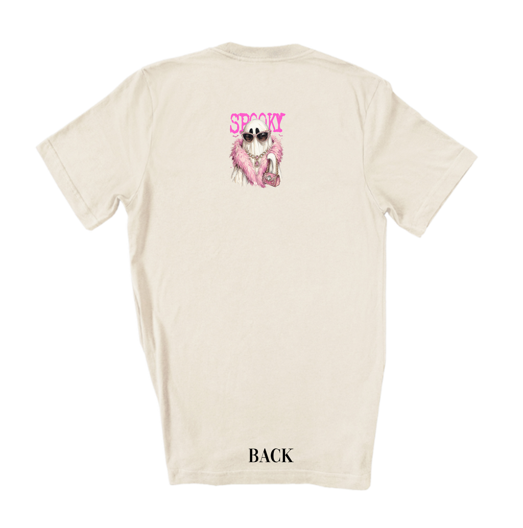 Spooky Ghost Blingy Rhinestone Graphic Tee