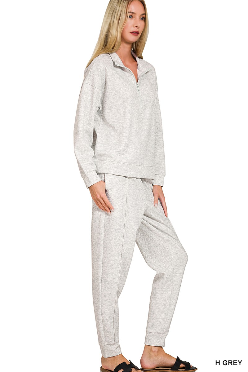 Long Sleeve 1/4 Zip Pullover  & Joggers Lounge Set
