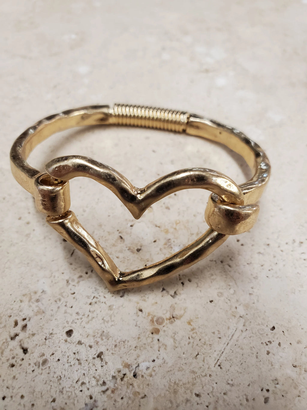Heart Cuff Bracelet Silver or Gold