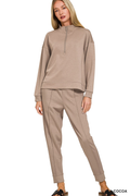 Long Sleeve 1/4 Zip Pullover  & Joggers Lounge Set