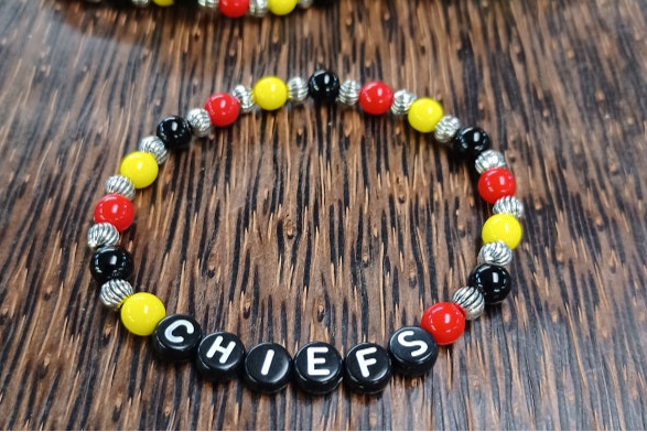 Kansas City Chiefs Beaded Bracelet